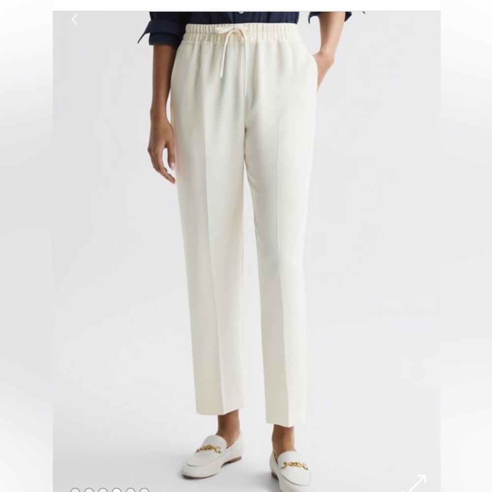 Reiss Cream Trousers Elegant and Versatile